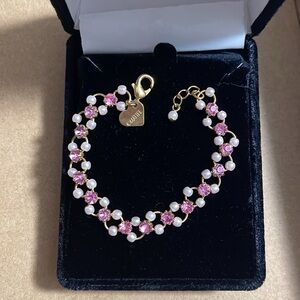 Barbie/Mattel Jewelry | Girls Barbie Bracelet | Color: Pink/White | Size: 6.5”